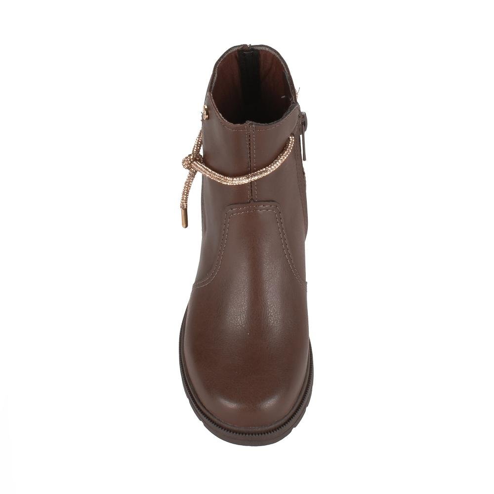 Bota Pink Cats Infantil de Cano Curto V6394 Marrom 4