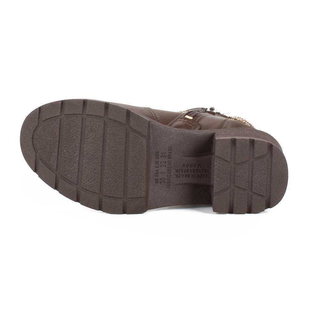 Bota Pink Cats Infantil de Cano Curto V6394 Marrom 3