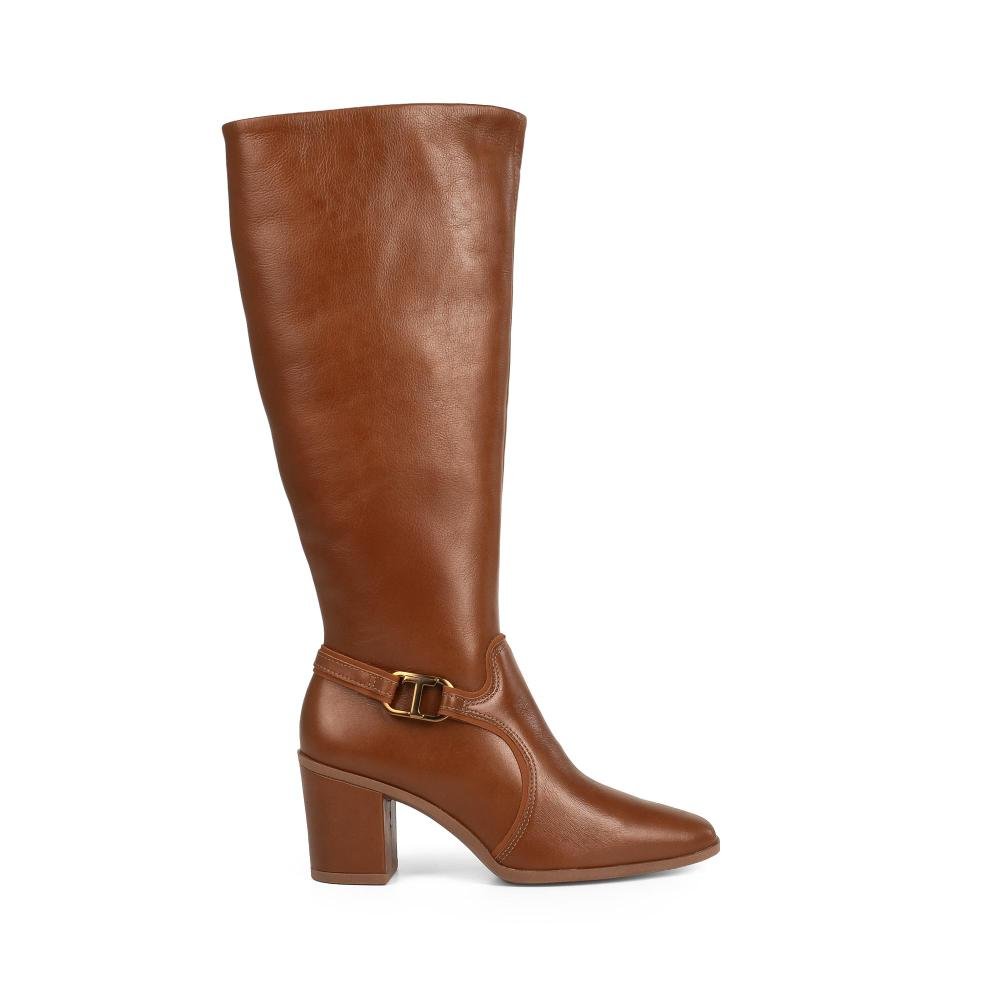 Bota Tanara Em Couro de Cano Longo Feminina T9582 Marrom 3