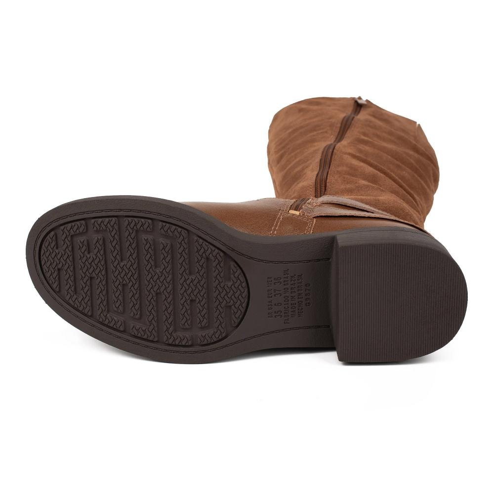 Bota Tanara Em Couro de Cano Longo Feminina T9601 Marrom 4