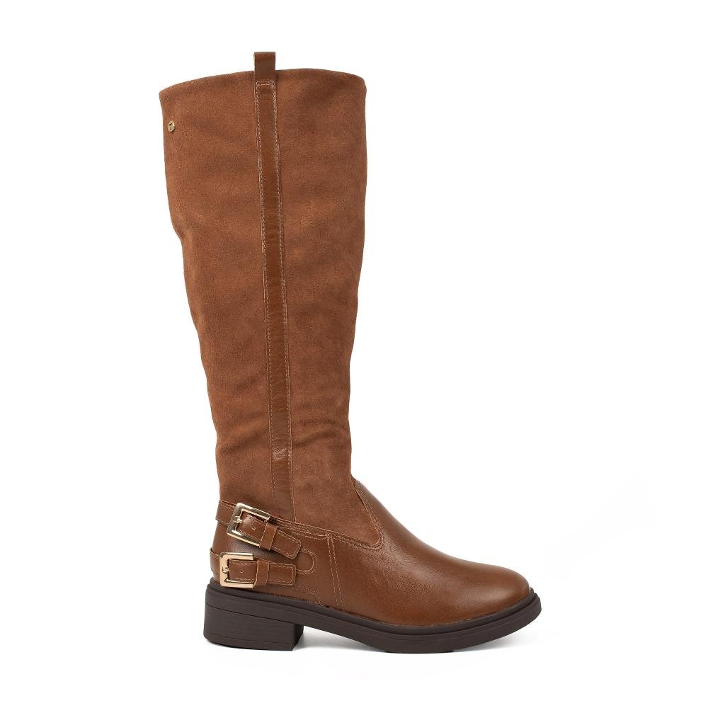 Bota Tanara Em Couro de Cano Longo Feminina T9601 Marrom 1