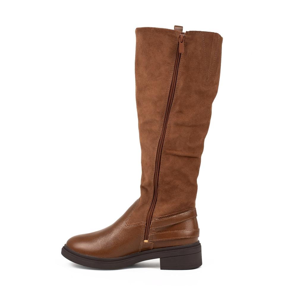 Bota Tanara Em Couro de Cano Longo Feminina T9601 Marrom 3