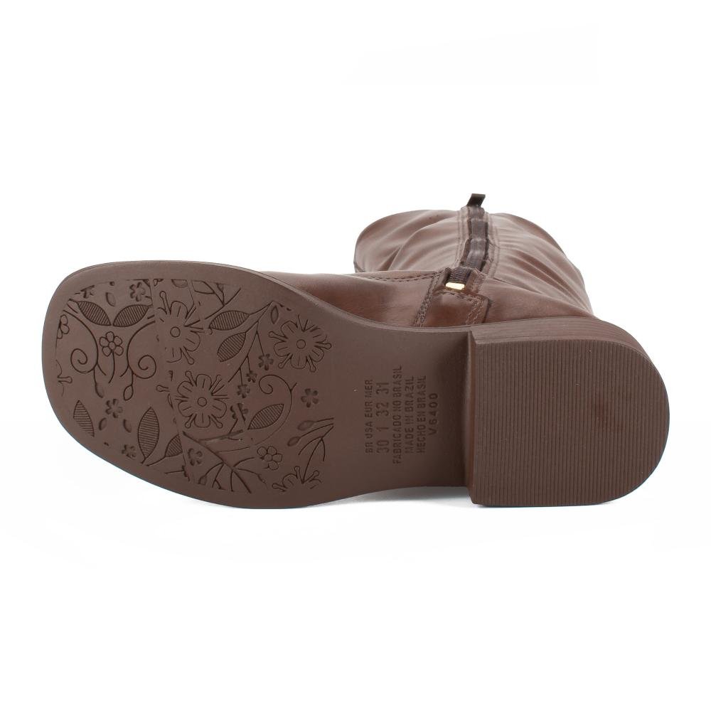 Bota Pink Cats Infantil de Cano Longo V6402 Marrom 4