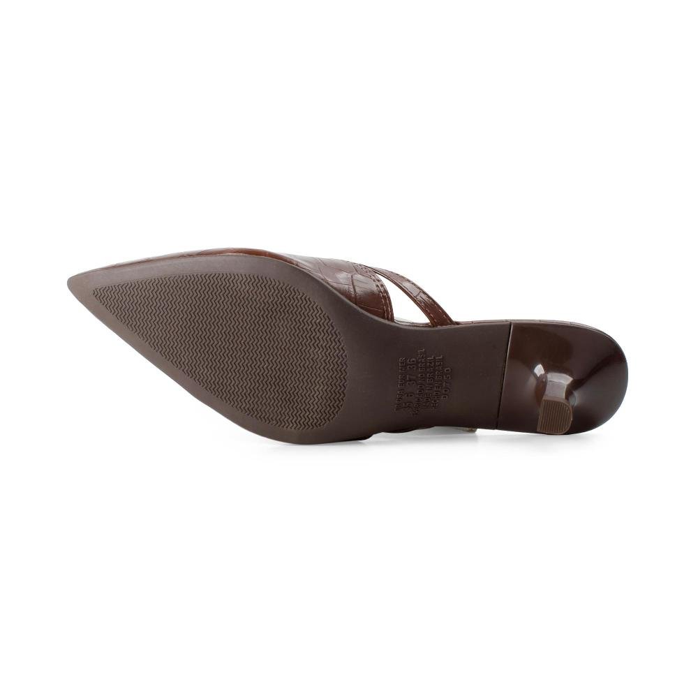 Mule Dakota de Salto Baixo Feminino D2372 Marrom 5