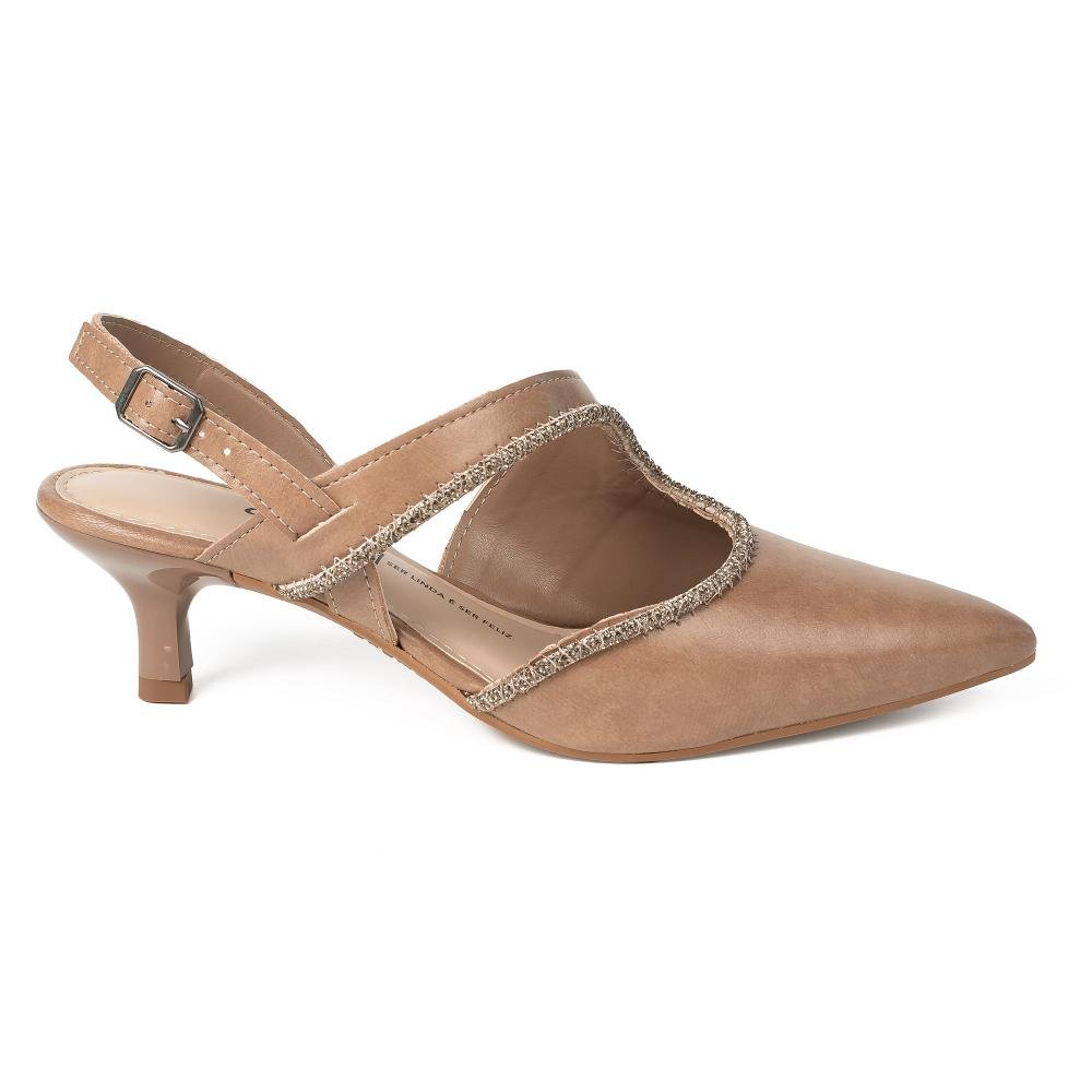 Scarpin Dakota de Salto Baixo Feminino D2371 Marrom 3