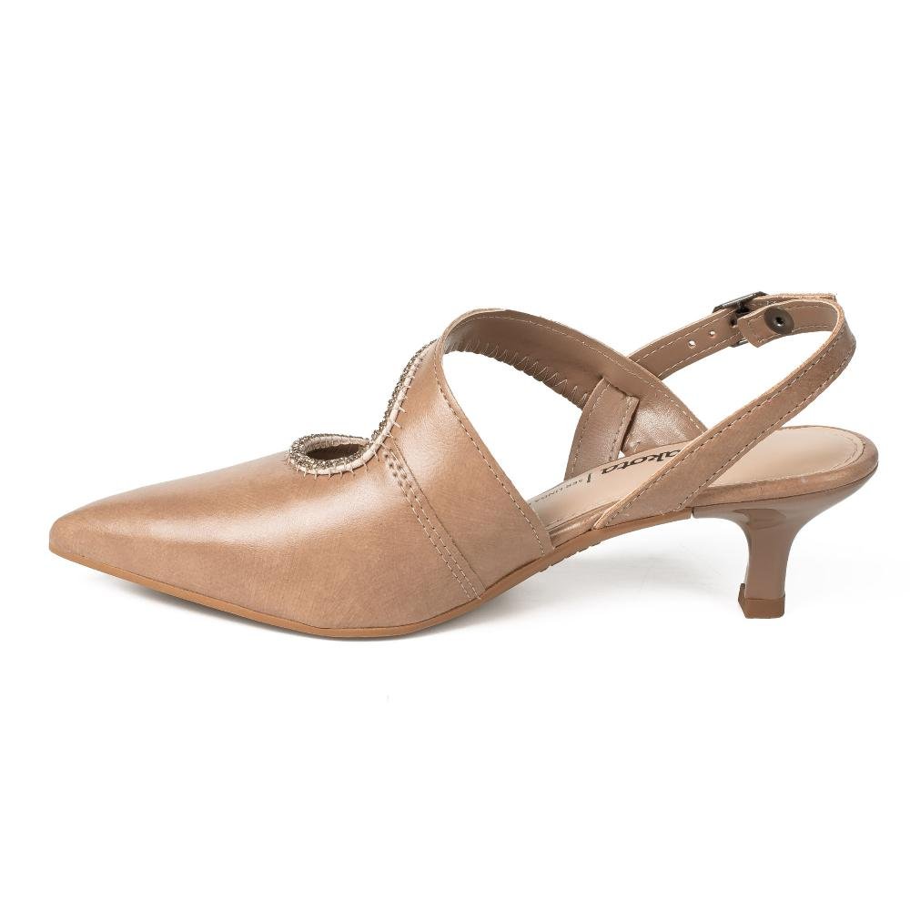 Scarpin Dakota de Salto Baixo Feminino D2371 Marrom 4