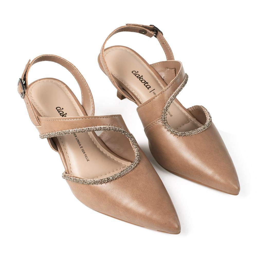 Scarpin Dakota de Salto Baixo Feminino D2371 Marrom 6
