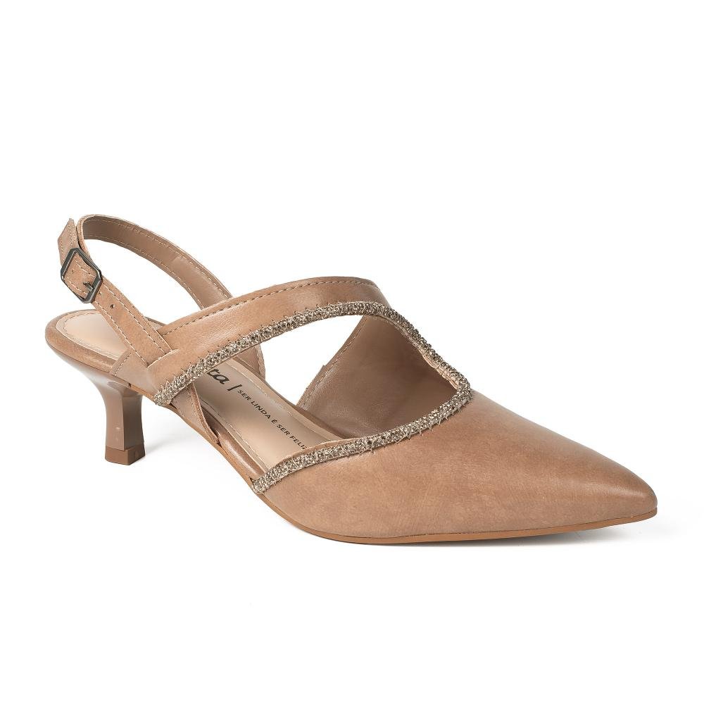 Scarpin Dakota de Salto Baixo Feminino D2371 Marrom 3