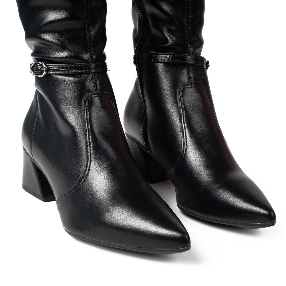 Bota Mississipi de Cano Longo Feminina J1381 Preto 6