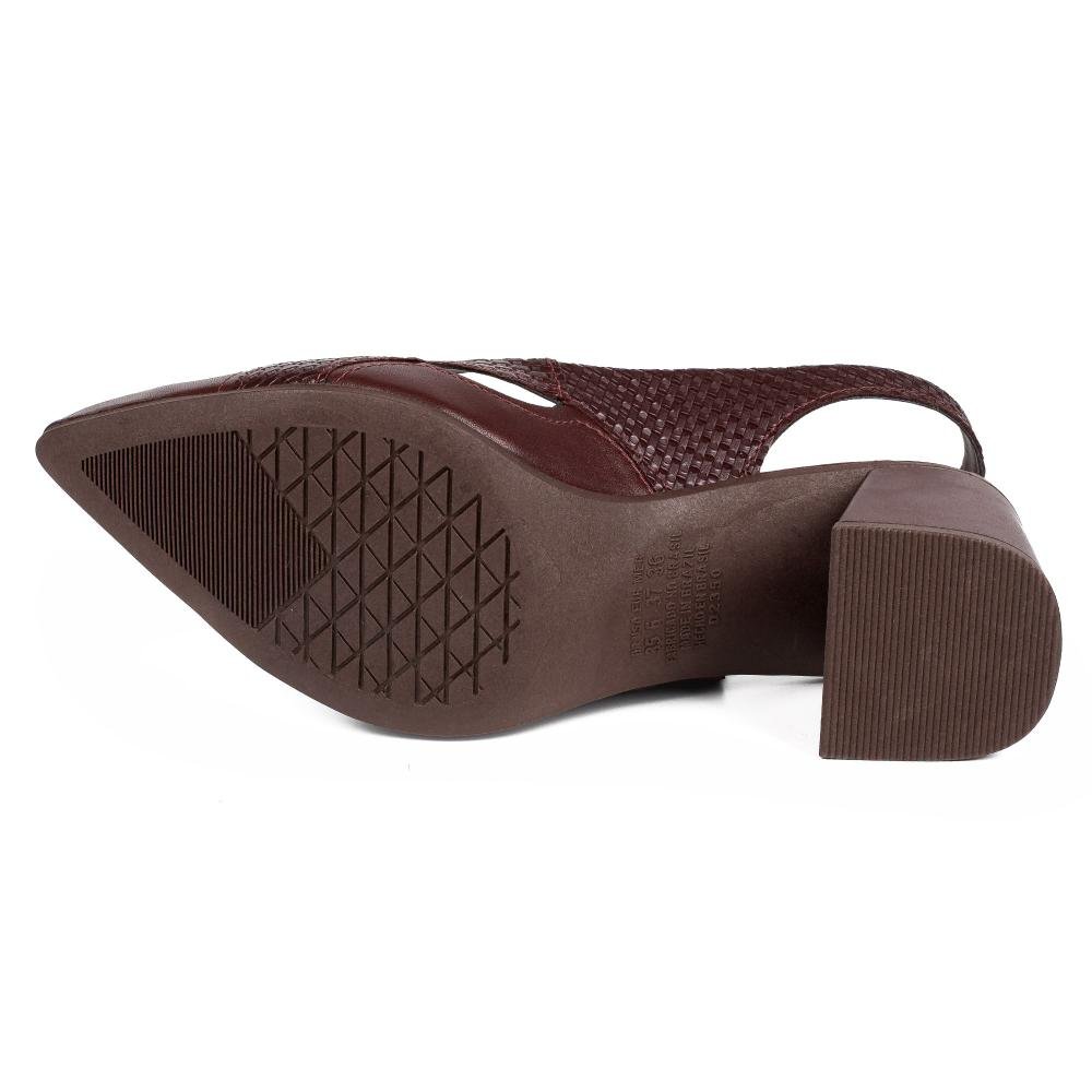 Scarpin Dakota de Salto Bloco Feminino D2351 Bordô 5