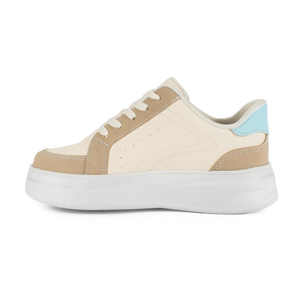 Tênis Pink Cats Infantil Flatform V6212 Bege 3