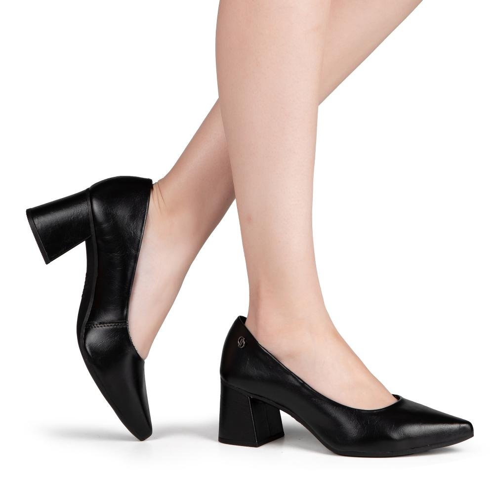 Scarpin Dakota de Salto Bloco Feminino D2352 Preto 2