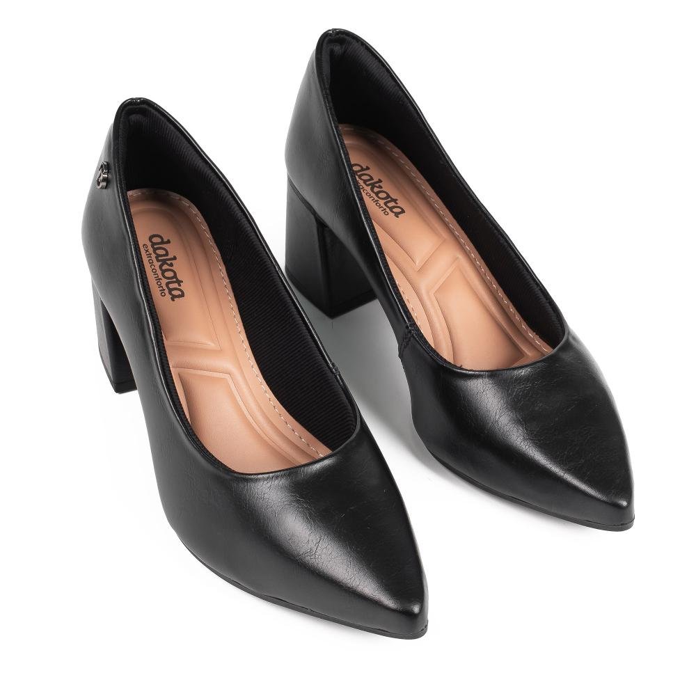 Scarpin Dakota de Salto Bloco Feminino D2352 Preto 6