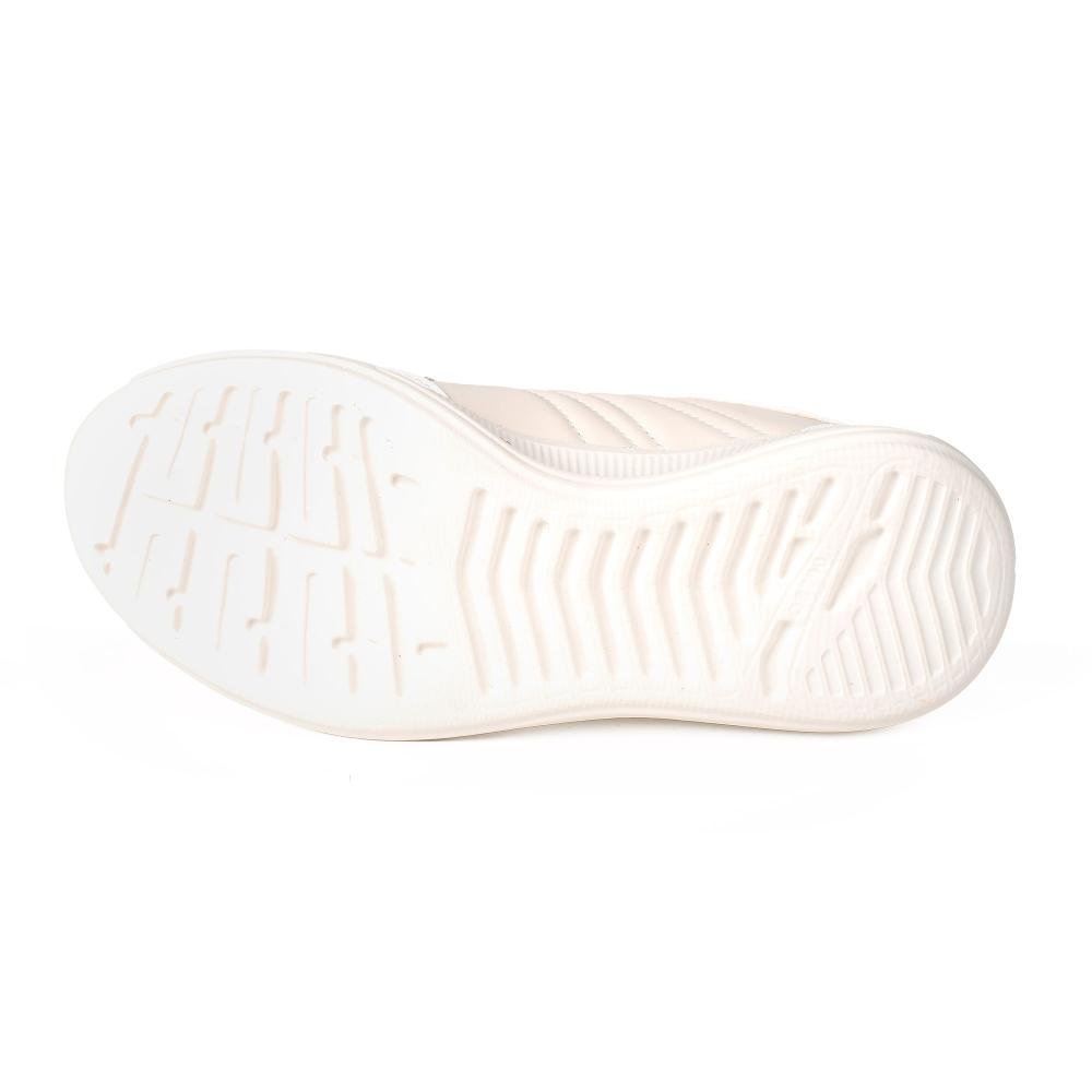 Tênis Mississipi Jogging Feminino J1752 Bege/Branco 5