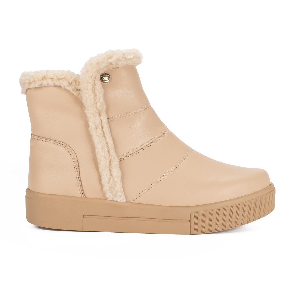 Bota Pink Cats Infantil de Cano Curto V5804 Bege 2