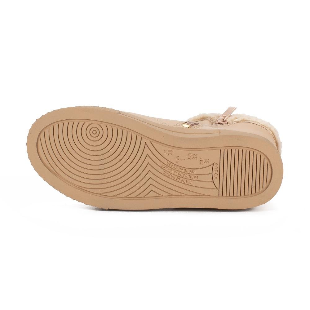 Bota Pink Cats Infantil de Cano Curto V5804 Bege 4