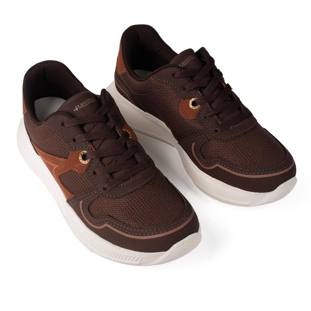 Tênis Mississipi Jogging Feminino J1753 Marrom 6