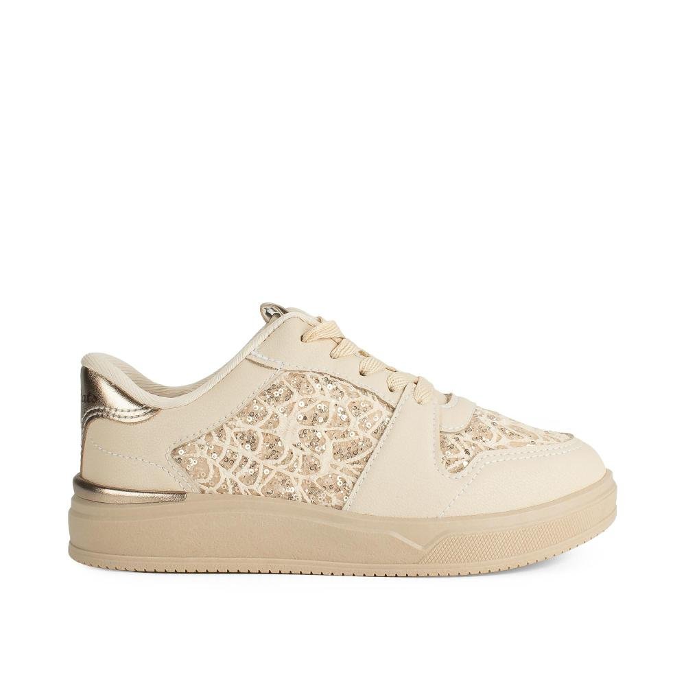 Tênis Pink Cats Infantil Casual V6482 Bege 2