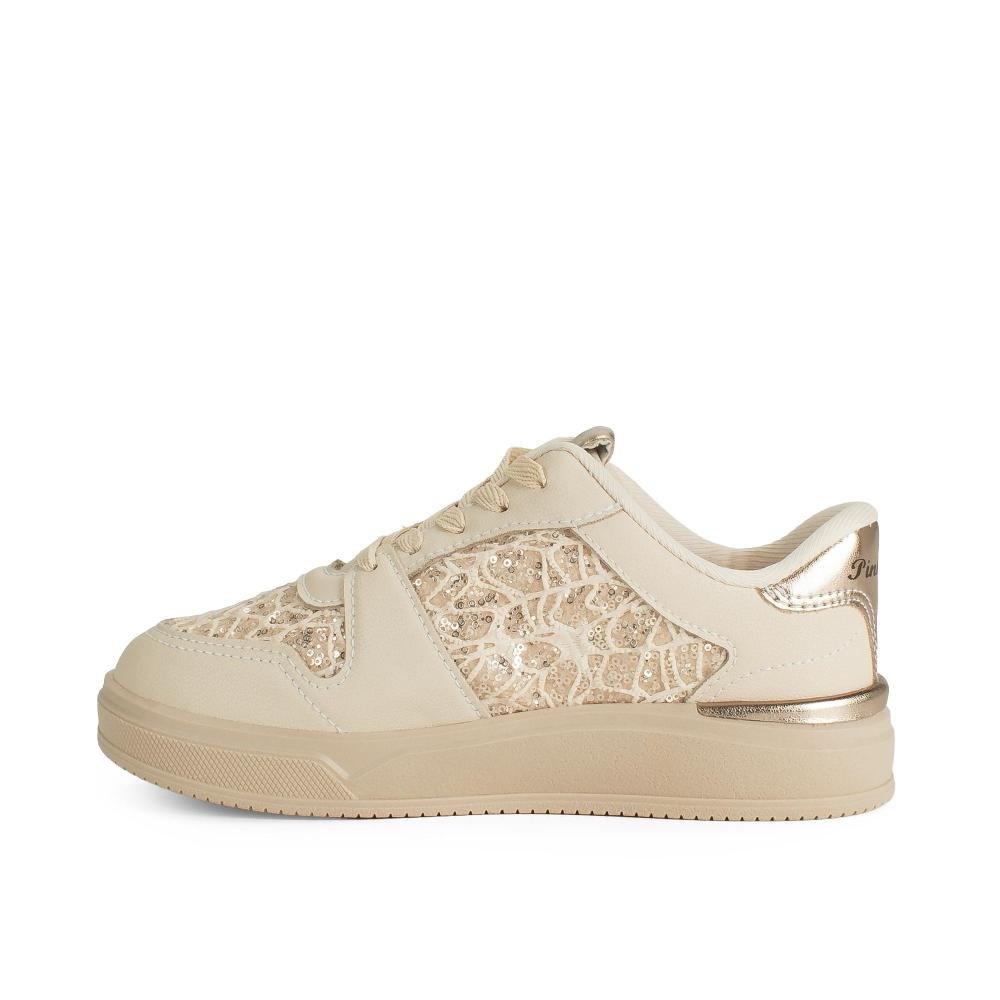 Tênis Pink Cats Infantil Casual V6482 Bege 3