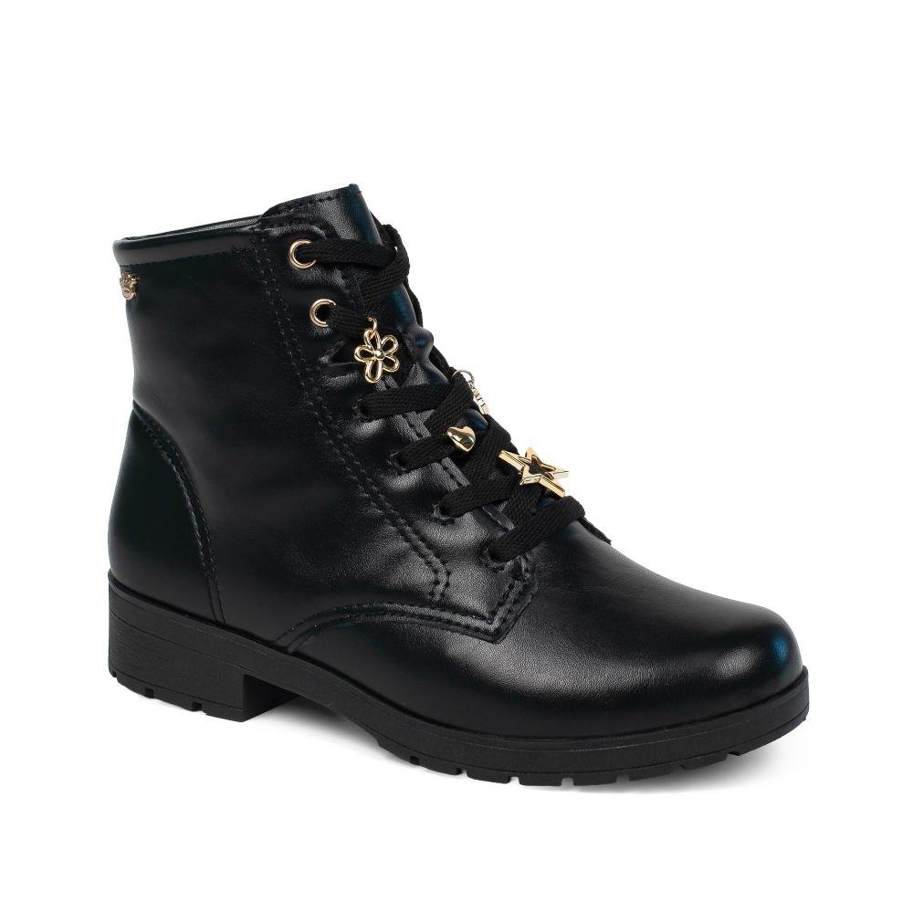 Bota Coturno Pink Cats Infantil V6055 Preto 1