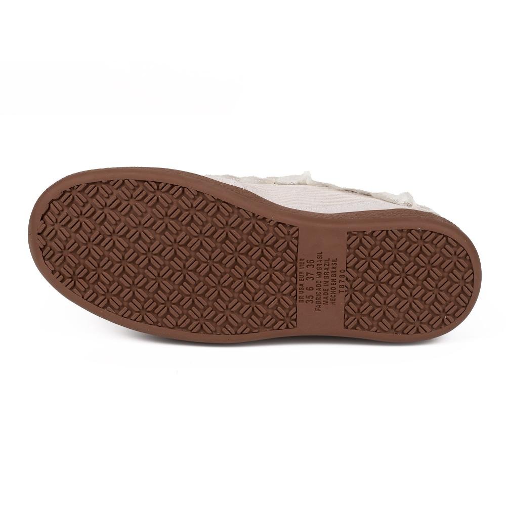 Tênis Tanara Em Couro Casual Feminino T9442 Bege 5