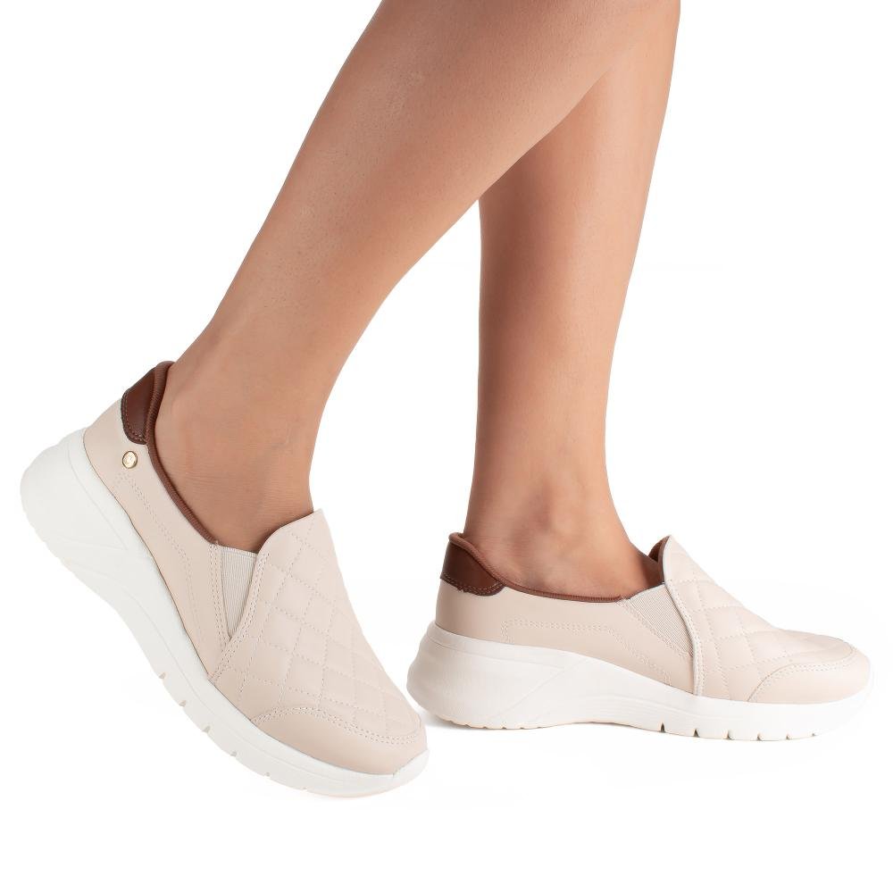 Tênis Campesí Slip On Feminino CE601 Bege 2