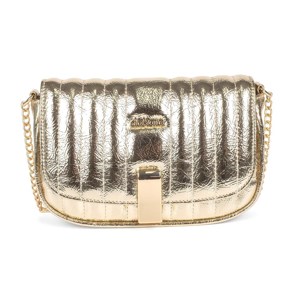 Bolsa Dakota Transversal Metalizada Feminina DK295 Metalizado/ouro 2