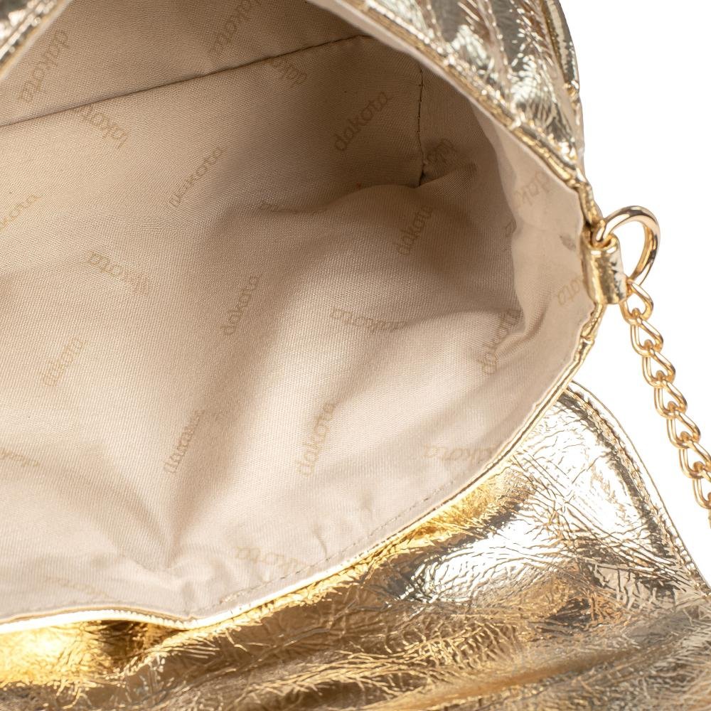Bolsa Dakota Transversal Metalizada Feminina DK295 Metalizado/ouro 6