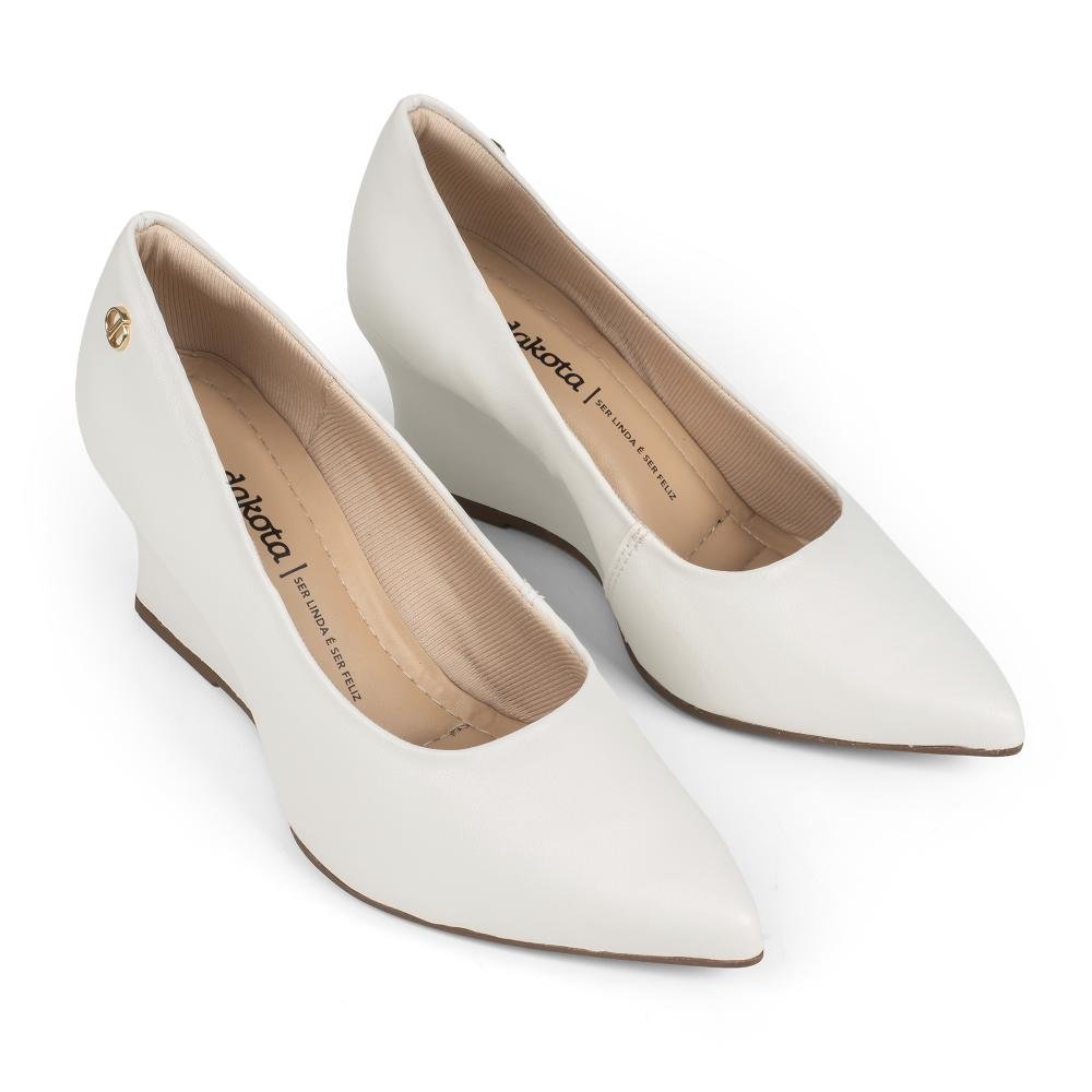 Scarpin Dakota Anabela Feminino D2861 Branco 6