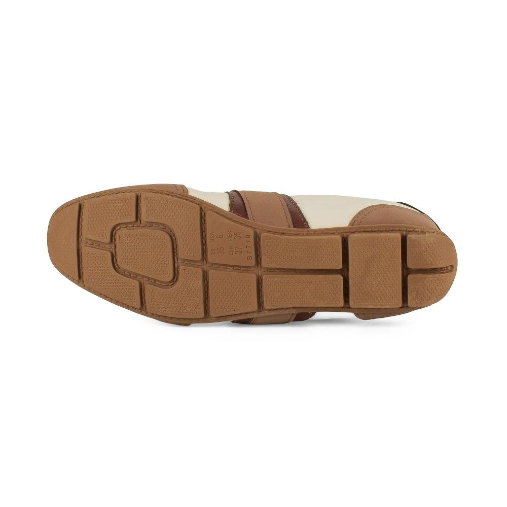 Tênis Campesí Casual Feminino CE341 Off White/Marrom 5