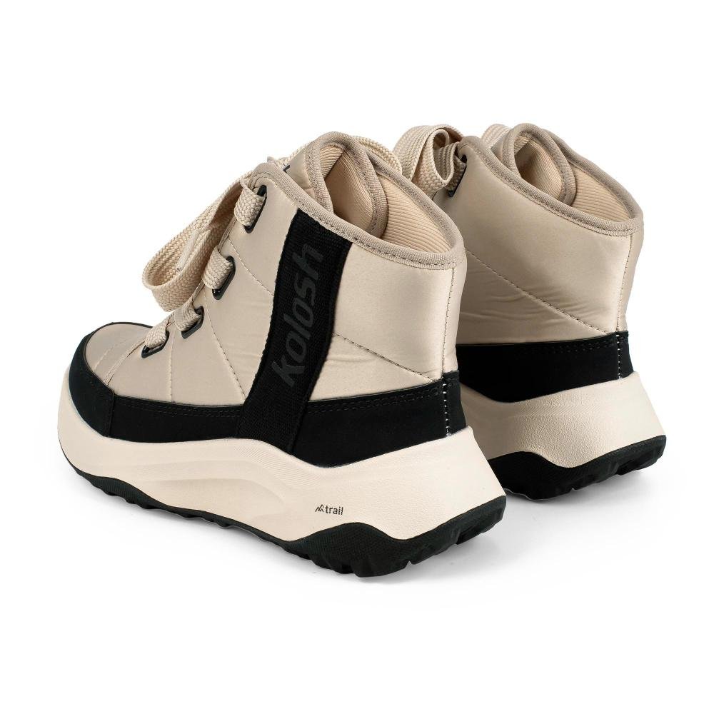 Tênis Kolosh Adventure de Cano Alto Feminino E0507 Off White/Preto 5