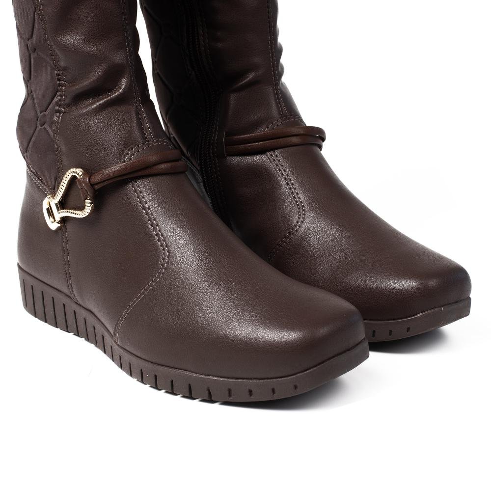 Bota Campesí de Cano Longo Feminina CE621 Marrom 6