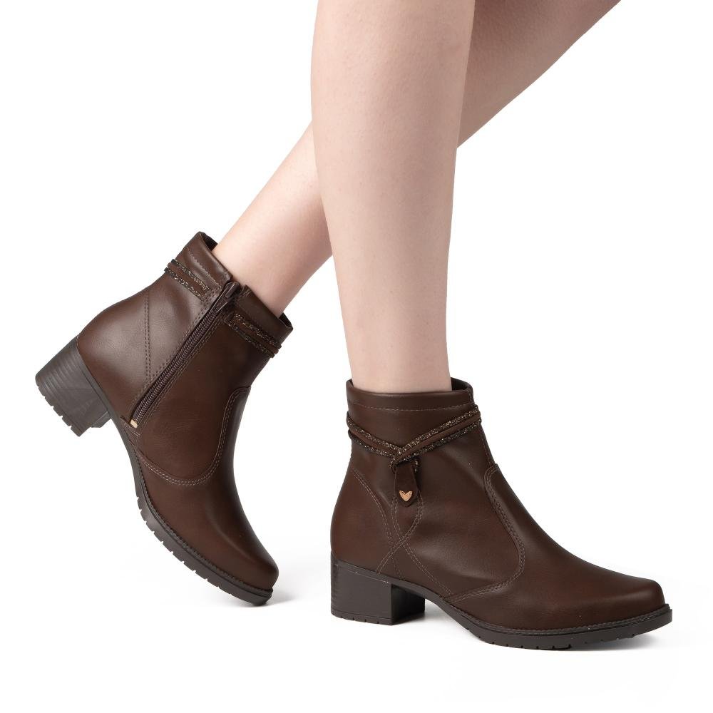 Bota Mississipi de Cano Curto Feminina J0781 Café 2