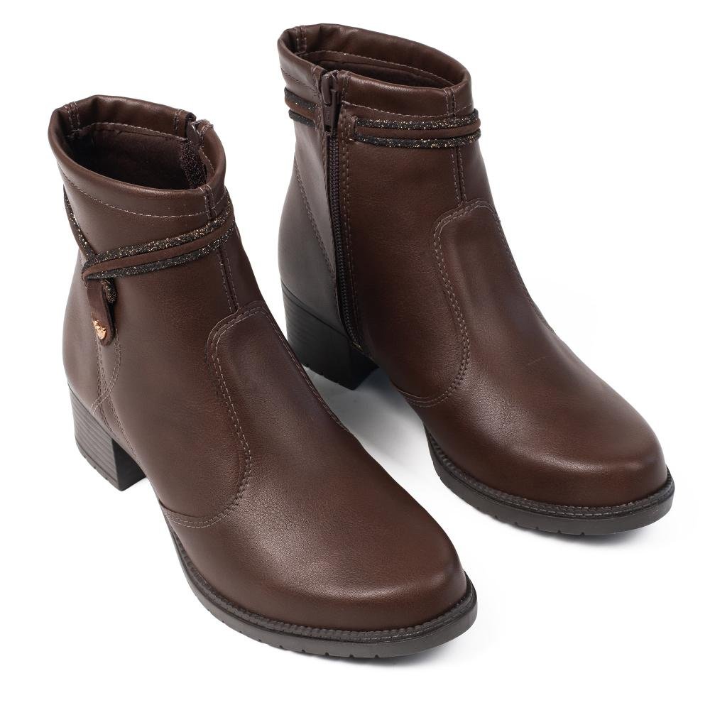 Bota Mississipi de Cano Curto Feminina J0781 Café 6