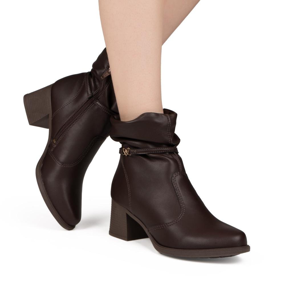 Bota Mississipi de Cano Curto Feminina J0346 Café 2