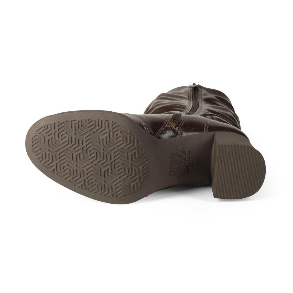 Bota Dakota Slouch de Salto Bloco Feminina D2196 Café 5