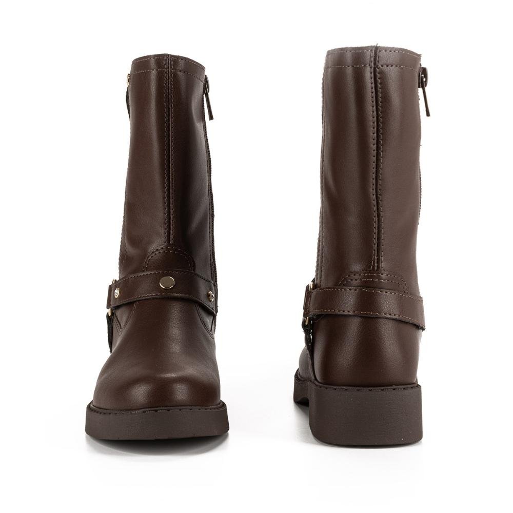 Bota Pink Cats Infantil de Cano Médio V4371 Marrom 3
