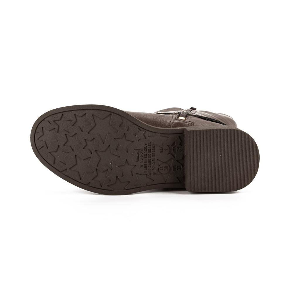 Bota Pink Cats Infantil de Cano Médio V4371 Marrom 4