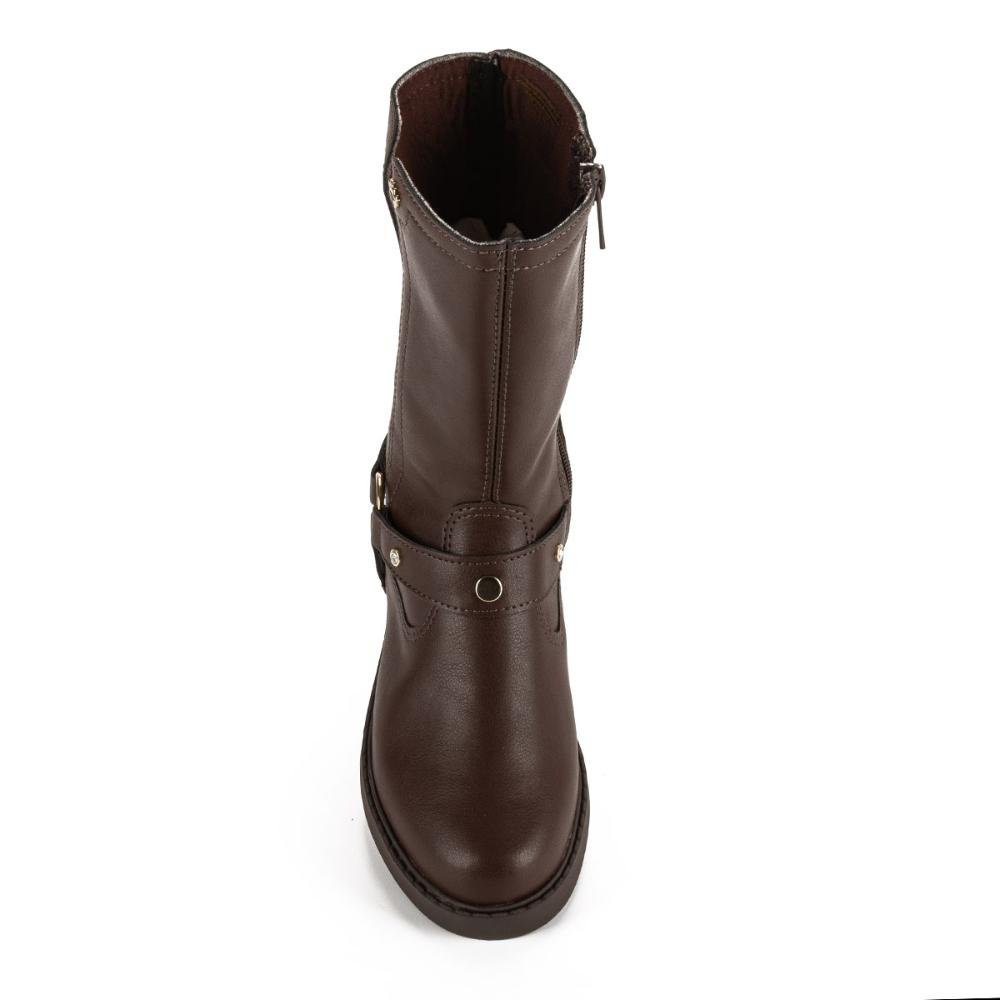 Bota Pink Cats Infantil de Cano Médio V4371 Marrom 5