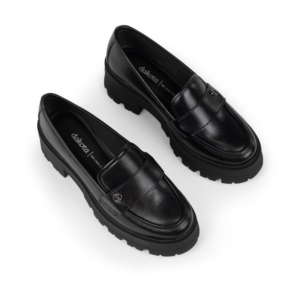 Sapato Dakota Loafer Tratorado Feminino D2991 Preto 5