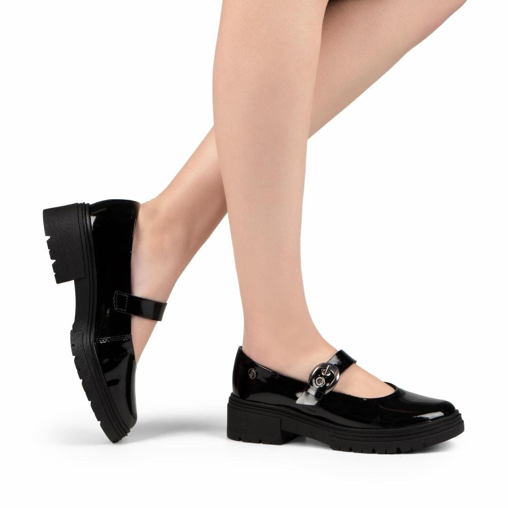 Sapato Dakota de Salto Bloco Feminino D2983 Preto 2