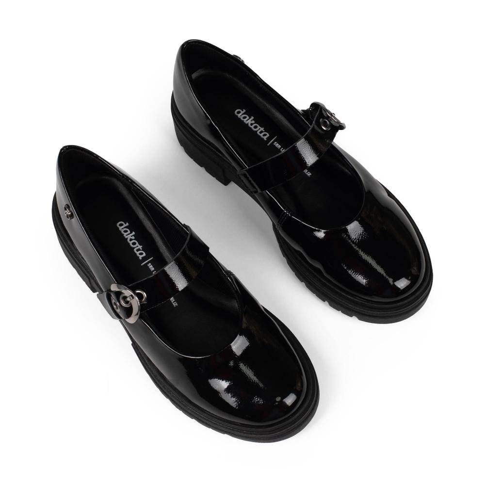 Sapato Dakota de Salto Bloco Feminino D2983 Preto 5