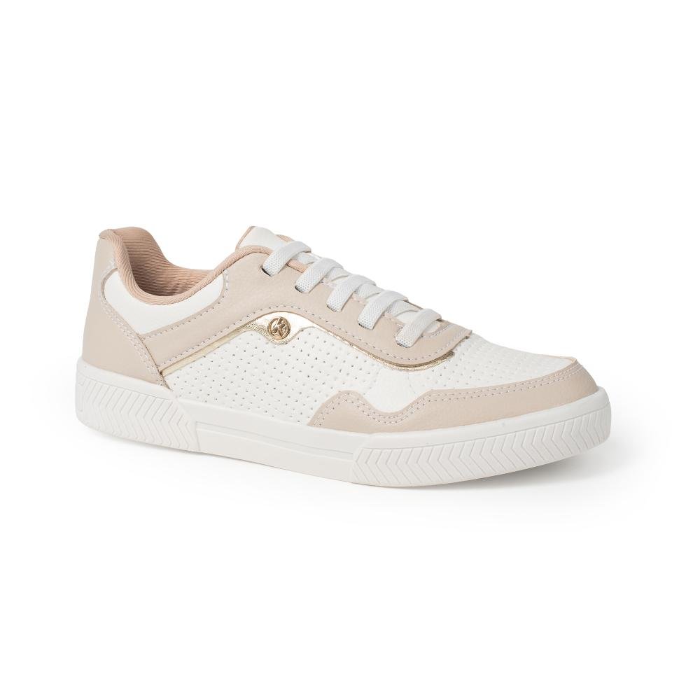 Tênis Kolosh Casual Feminino C3018B Branco/Bege 3
