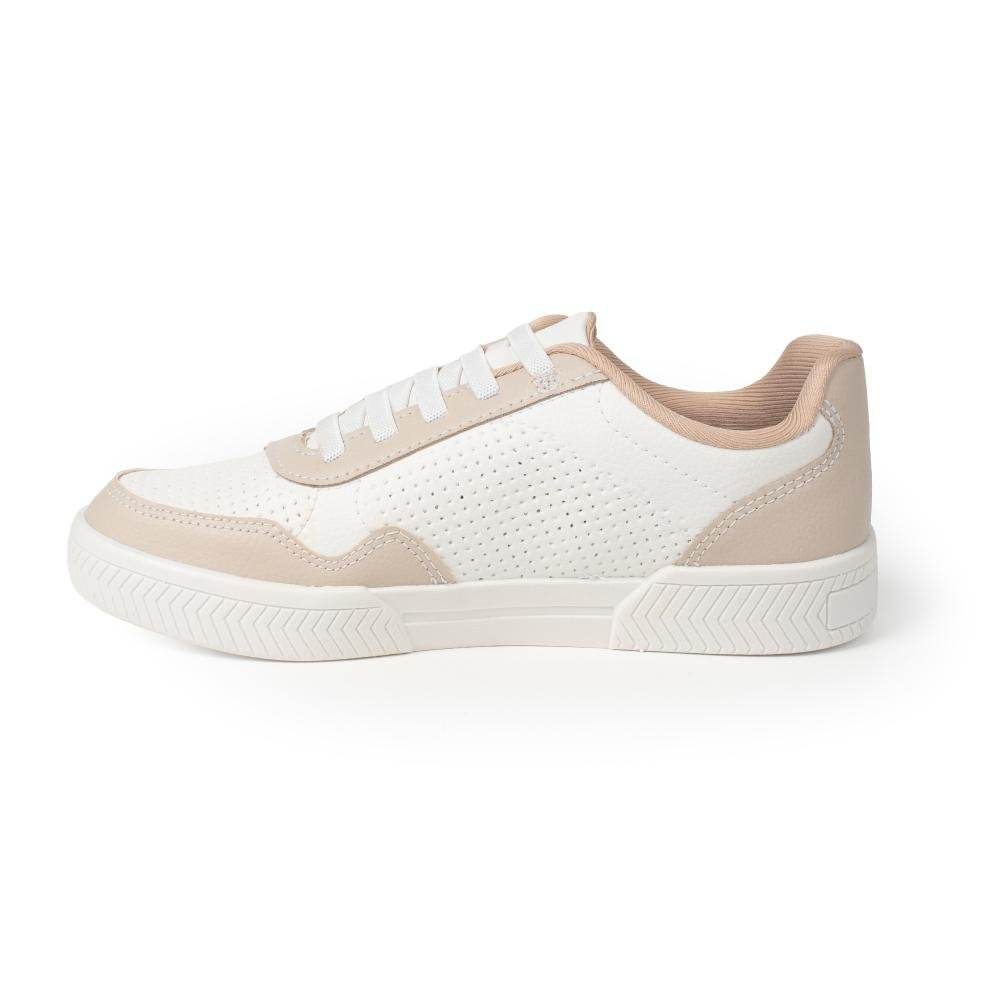 Tênis Kolosh Casual Feminino C3018B Branco/Bege 4
