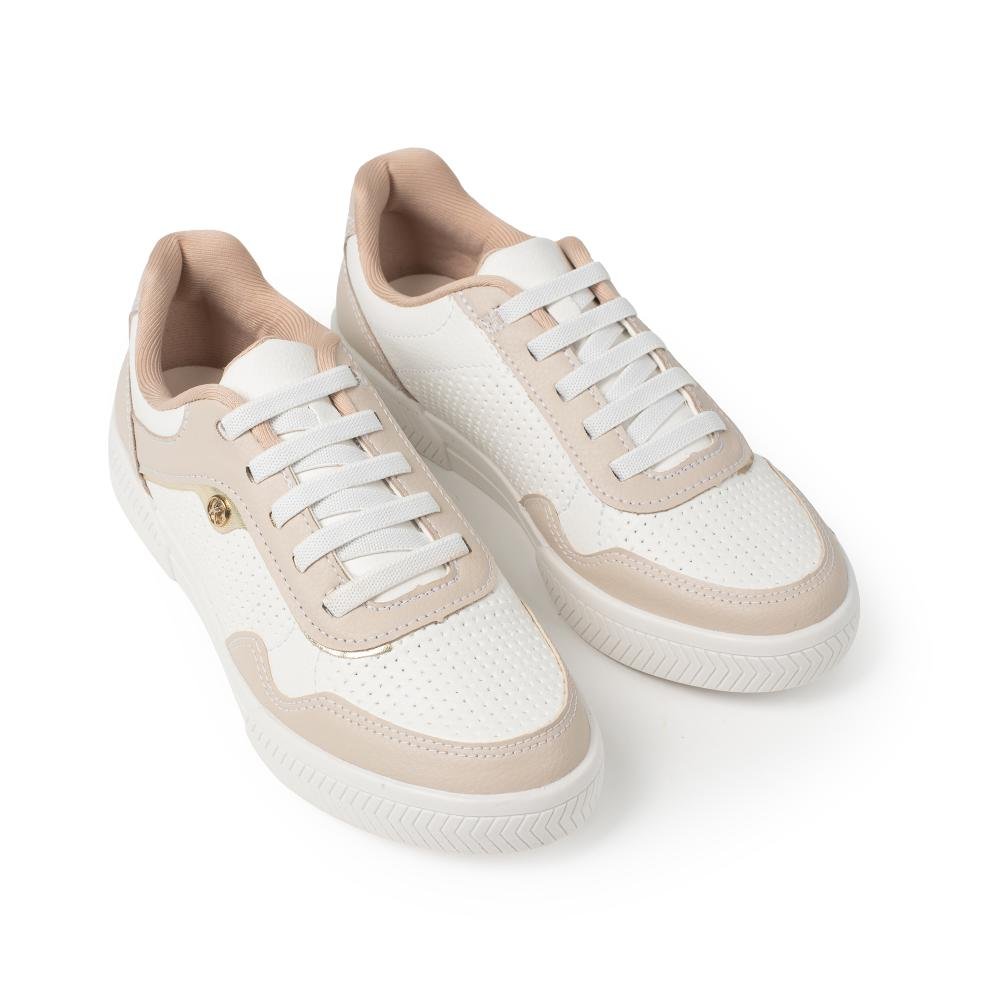 Tênis Kolosh Casual Feminino C3018B Branco/Bege 6