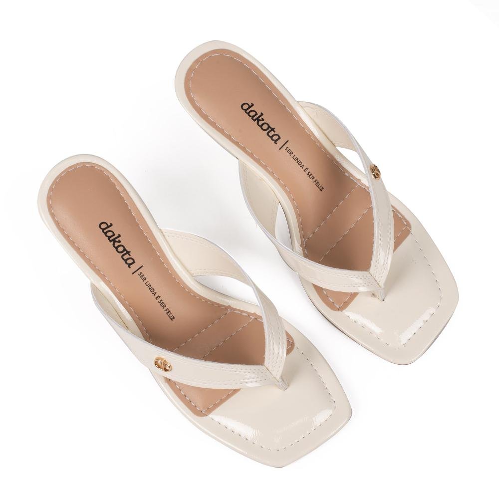 Tamanco Dakota de Salto Alto Feminino DB771 Off White 6