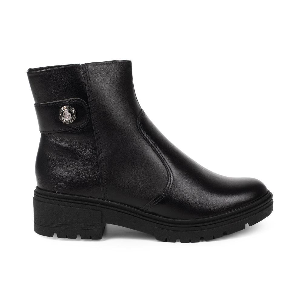 Bota Dakota de Cano Curto Em Couro Feminina D2411 Preto 3
