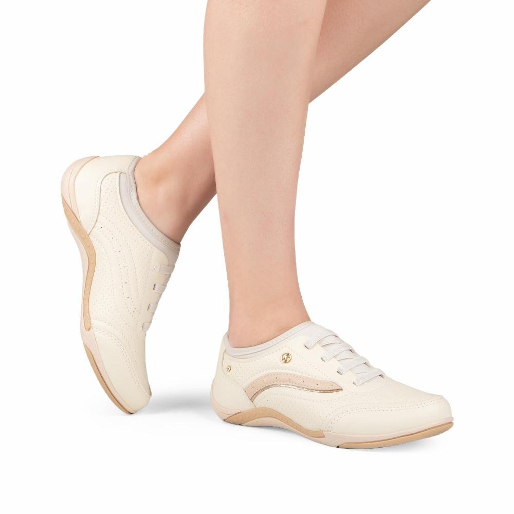 Tênis Kolosh Casual de Calce Fácil Feminino C1287B Off White 2