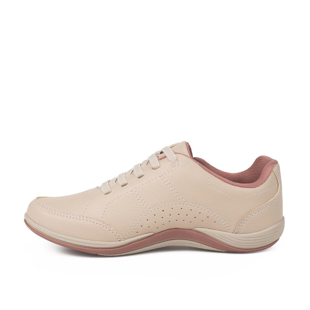 Tênis Kolosh Casual de Calce Fácil Feminino C3846 Bege/rosa 3