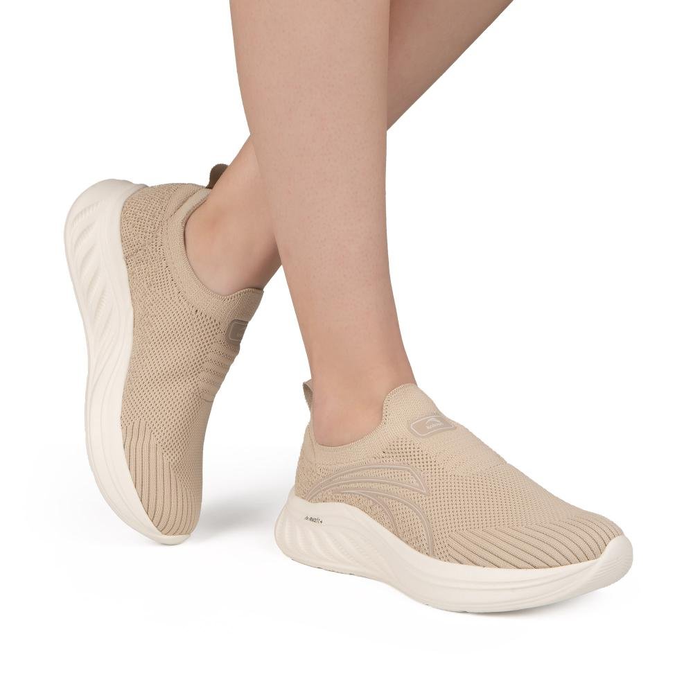 Tênis Kolosh Esportivo Slip On Feminino E0189 Bege 2